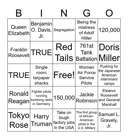10 Bingo Card