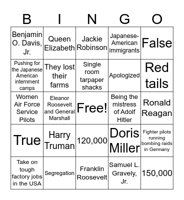 #10 Bingo Card