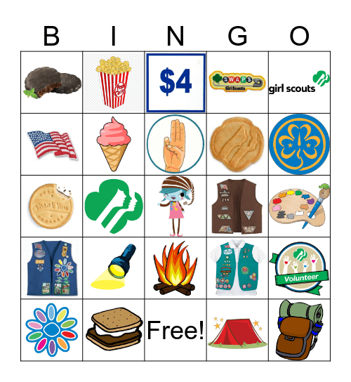 Girl Scout Bingo Card