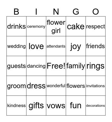 Congratulations, Miss Orlich! Bingo Card