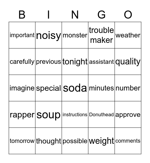 Friday      Fun     Bingo Card