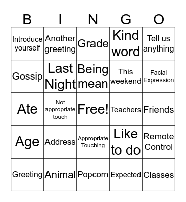 Communications Review Bingo Card