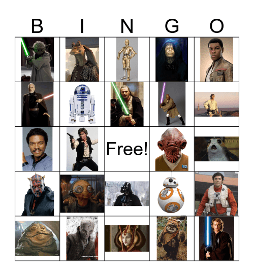 Star Wars Reads Day Bingo Card