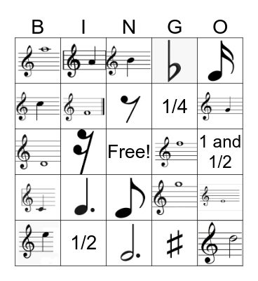 4th Grade Bingo Card