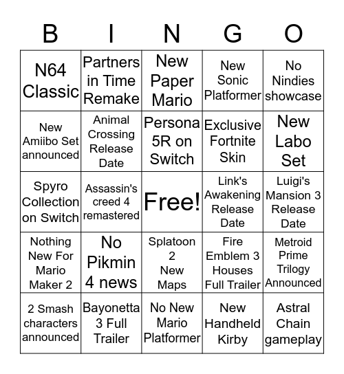 BIIIIIIIIIIIIINGO Bingo Card