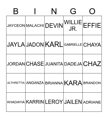 REUNION BINGO Card
