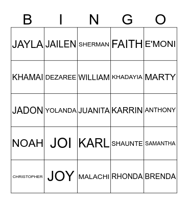 REUNION BINGO Card