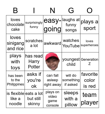 AJ Bingo Card