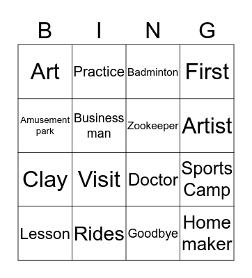 SSC2 Bingo Card