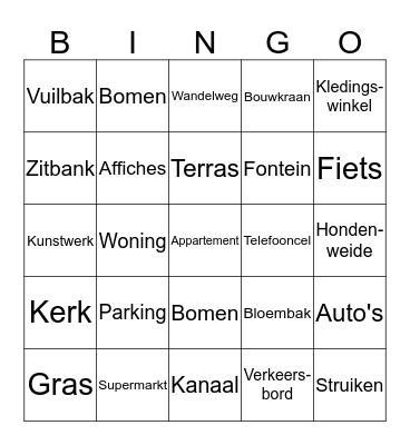 Buurt Bingo Card