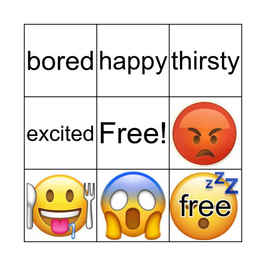 BINGO FEELINGS Bingo Card