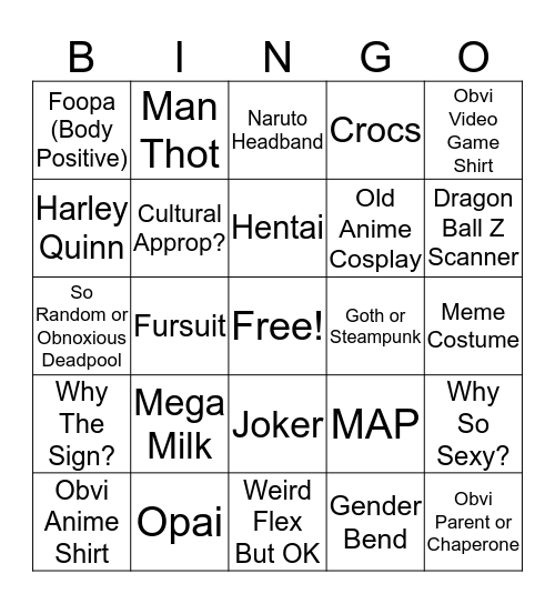 Momo Con Bingo Card