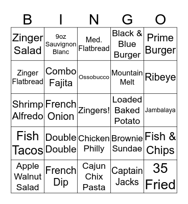 Server Bingo! Bingo Card