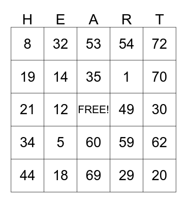 CEDAR SPRINGS VALENTINE'S DAY Bingo Card