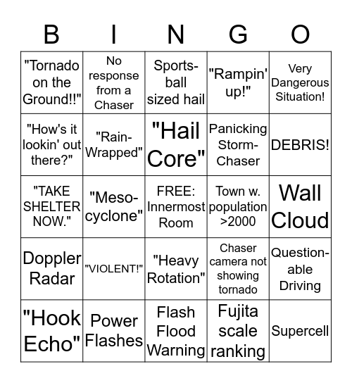 Twister Bingo Card