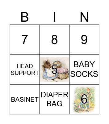 BABY SHOWER Bingo Card