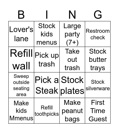 Bingo Card