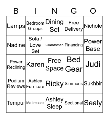 June Sales Incentive - BINGO Card