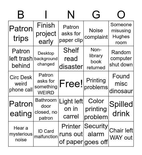 Lawbrary Bingo Card