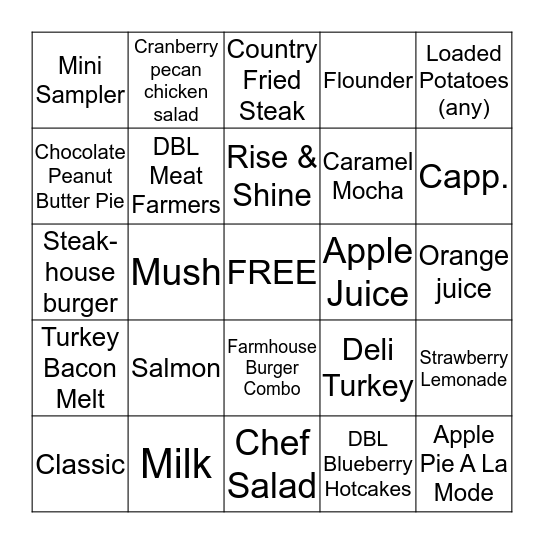 Bingo Card