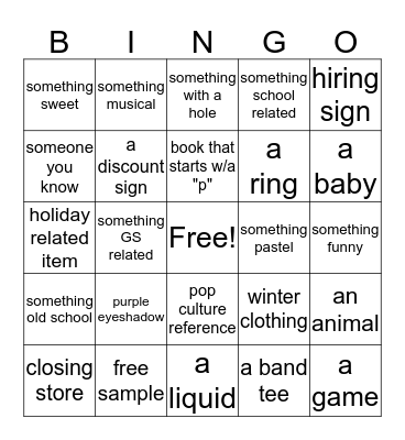 Game Visionary Bingo Card