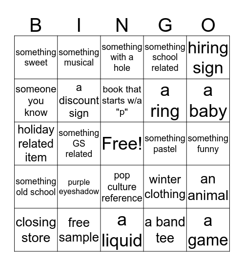 Game Visionary Bingo Card