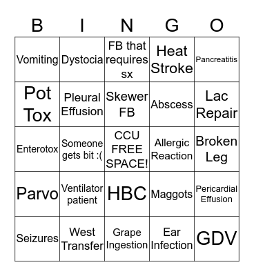 Emergency Memorial Day Bingo! Bingo Card