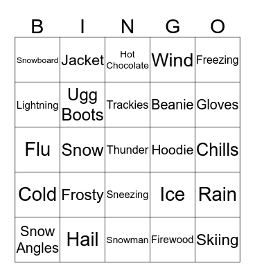 Winter Wonderland Firm Meeting  Bingo Card