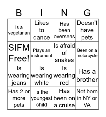 SISTERS IN FELLOWSHIP MINISTRIES Bingo Card