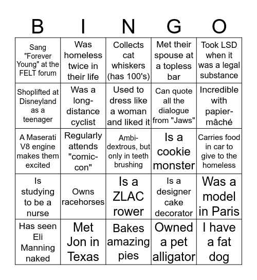 Wedding Bingo Card