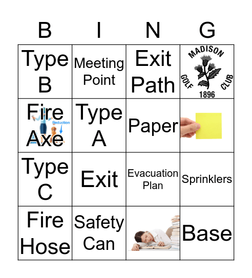 Fire Safety BINGO Card