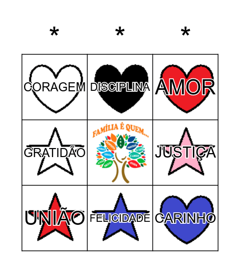DIA DA FAMÍLIA Bingo Card