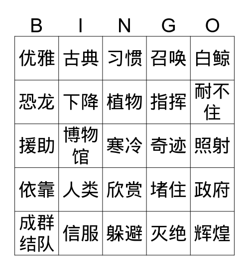 Gr.4 NN Q4 Bingo Card