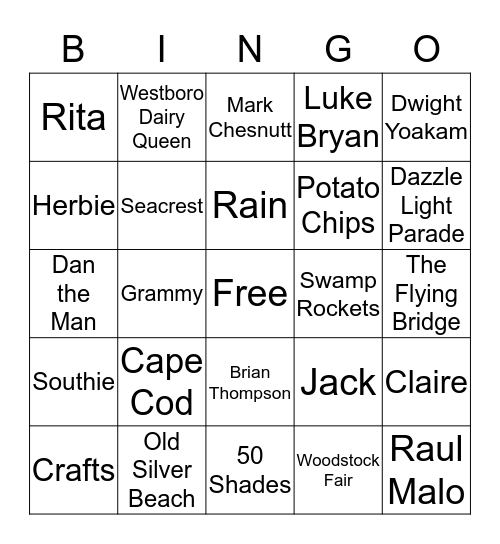 Char;es0th Birthday Bingo Card