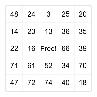 Flores/Garcia Family Reunion Bingo Card