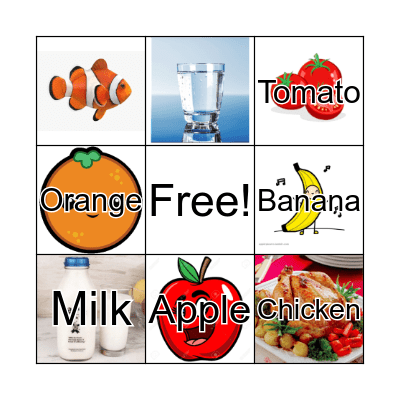 Food  Bingo Card