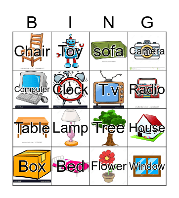 My Home 5YR Bingo Card