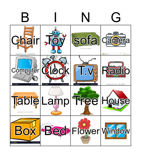 My Home 5YR Bingo Card