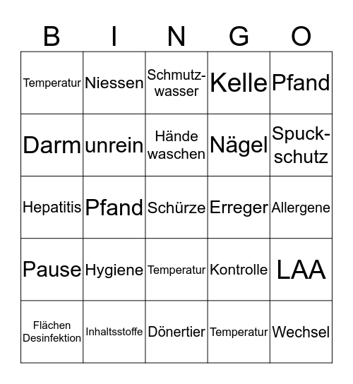 PÄDAGOGEN Bingo Card