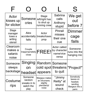 Tech Week Bingo Card