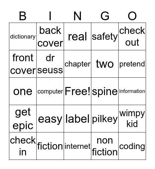 Library review Bingo Card