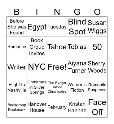 Book group Bingo Card
