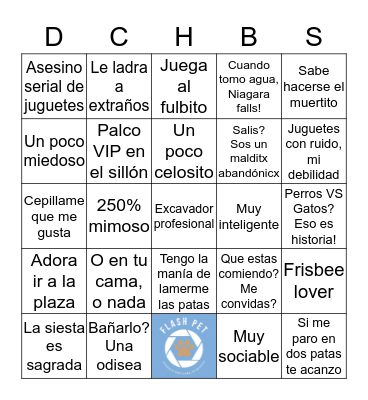 Bingo pet III -Pet Facts Bingo Card