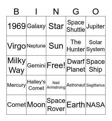 Science - Ms Corry Bingo Card