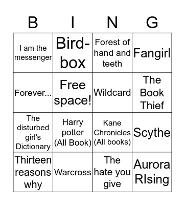 Reading Bingo! Bingo Card