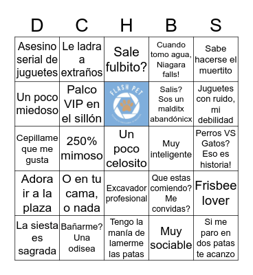 Bingo pet III -Pet Facts Bingo Card