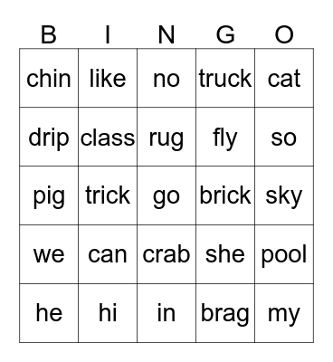 Letter Land Review K2 Bingo Card