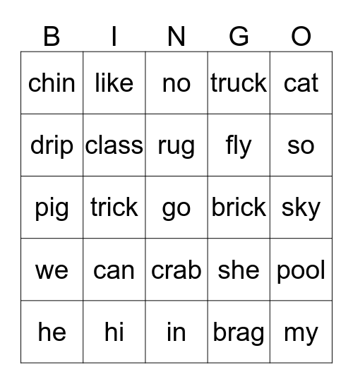 Letter Land Review K2 Bingo Card