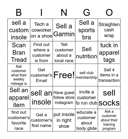 Ratio Bingo Card