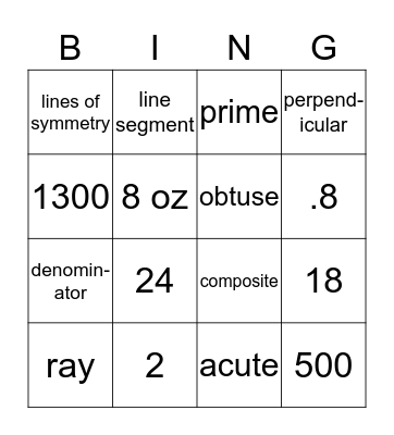 STAR BINGO Card